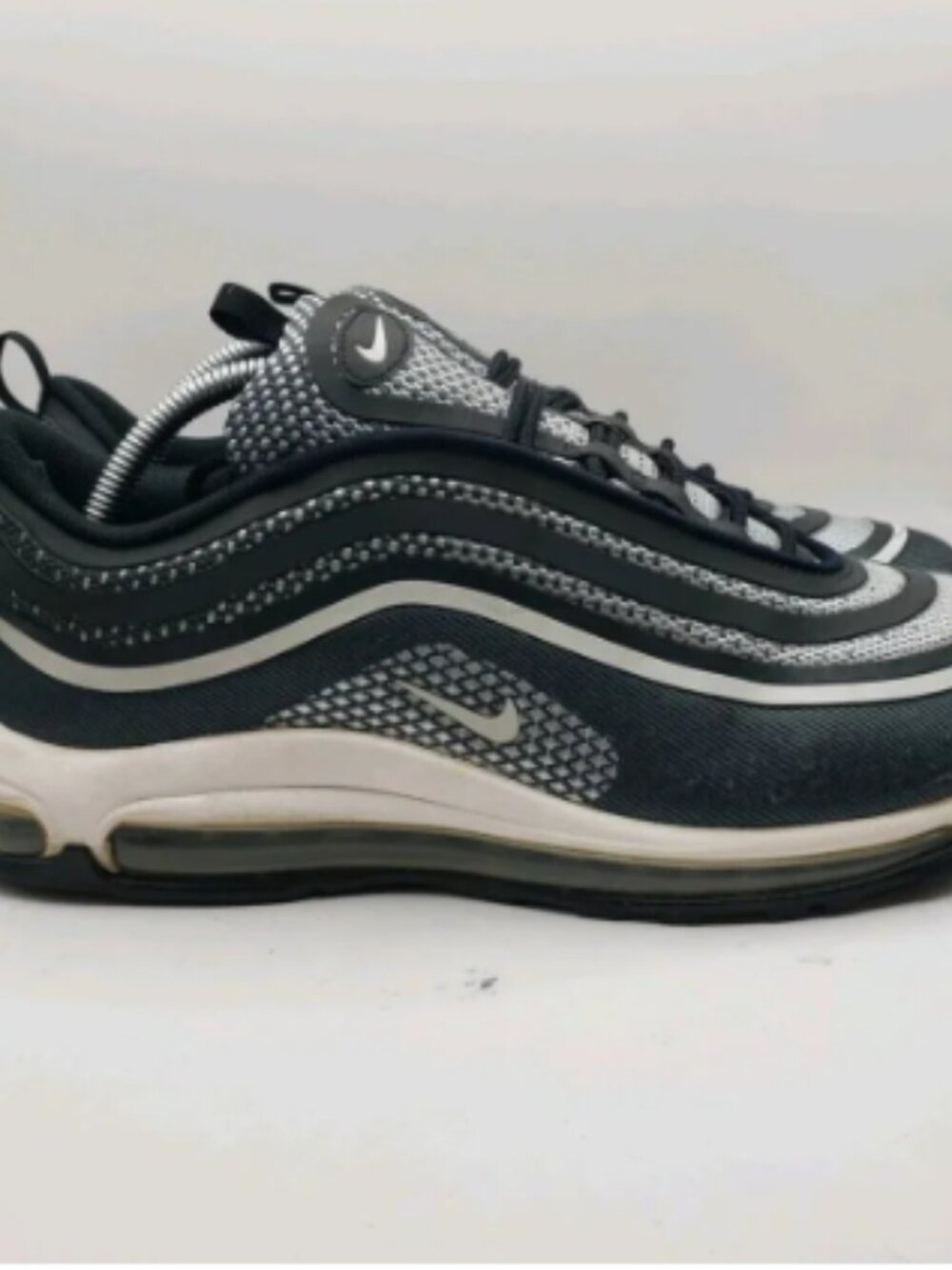 Nike Men's Black and White Air Max 97-Style Sneakers
